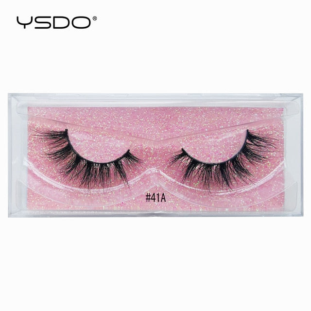 YSDO 1 pair 3D Mink Eyelashes Cruelty free Lashes Makeup Dramatic False Eye Lashes Fluffy Full Strip Thick Mink Lashes Faux Cils