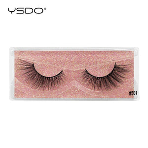 YSDO 1 pair 3D Mink Eyelashes Cruelty free Lashes Makeup Dramatic False Eye Lashes Fluffy Full Strip Thick Mink Lashes Faux Cils