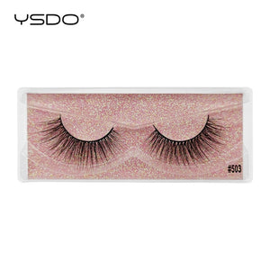 YSDO 1 pair 3D Mink Eyelashes Cruelty free Lashes Makeup Dramatic False Eye Lashes Fluffy Full Strip Thick Mink Lashes Faux Cils