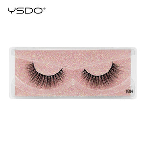 YSDO 1 pair 3D Mink Eyelashes Cruelty free Lashes Makeup Dramatic False Eye Lashes Fluffy Full Strip Thick Mink Lashes Faux Cils