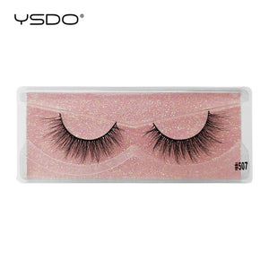 YSDO 1 pair 3D Mink Eyelashes Cruelty free Lashes Makeup Dramatic False Eye Lashes Fluffy Full Strip Thick Mink Lashes Faux Cils