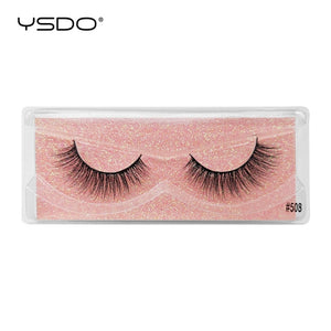 YSDO 1 pair 3D Mink Eyelashes Cruelty free Lashes Makeup Dramatic False Eye Lashes Fluffy Full Strip Thick Mink Lashes Faux Cils