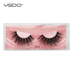 YSDO 1 pair 3D Mink Eyelashes Cruelty free Lashes Makeup Dramatic False Eye Lashes Fluffy Full Strip Thick Mink Lashes Faux Cils