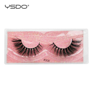 YSDO 1 pair 3D Mink Eyelashes Cruelty free Lashes Makeup Dramatic False Eye Lashes Fluffy Full Strip Thick Mink Lashes Faux Cils