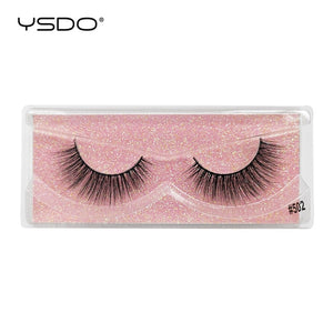 YSDO 1 pair 3D Mink Eyelashes Cruelty free Lashes Makeup Dramatic False Eye Lashes Fluffy Full Strip Thick Mink Lashes Faux Cils