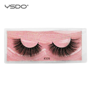 YSDO 1 pair 3D Mink Eyelashes Cruelty free Lashes Makeup Dramatic False Eye Lashes Fluffy Full Strip Thick Mink Lashes Faux Cils