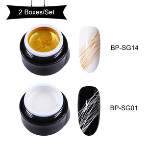 BORN PRETTY Nail Wire Drawing Gel Polish Creative Point To Line Painting Gel Polish Spider Thick Elastic Paint 5ml 27 Colors