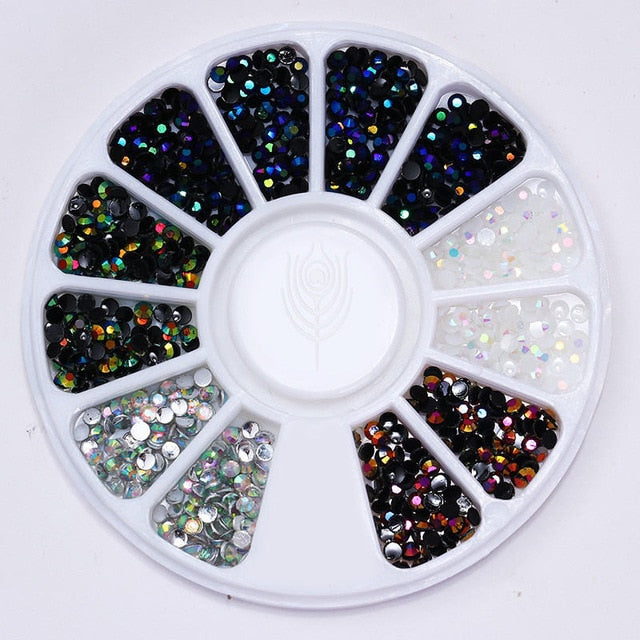 Mixed Color Nail Rhinestones Stones AB Color Rhinestone Irregular Beads  For Nails Art Decorations Crystals Accessories