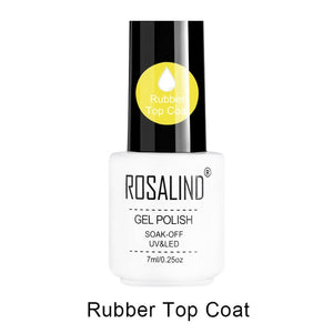 ROSALIND 7ml Matt Top Coat gel Lacquer Long-lasting Soak-off LED UV Gel color Manicure polish for Nail Art gel varnish