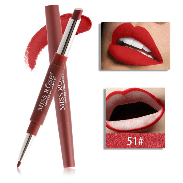 20 color matte lipstick lip liner 2 in 1 brand makeup lipstick matte durable waterproof nude red lipstick lips make up