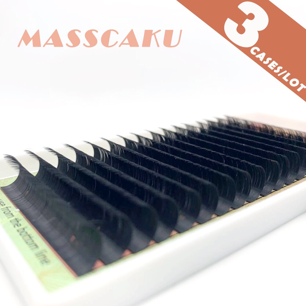 3cases/lot 0.05-0.15 thickness Individual Eyelash Faux Cils Eyelash Extension for Professionals Soft Natural Mink volume lashes