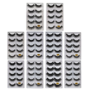 wholesale 10/20/30/40/50/60/100 boxes mink eyelashes 5 pairs natural long false eyelashes 3d lashes bulk super fluffy faux cils