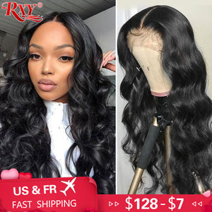 RXY Body Wave Wig Lace Front Human Hair Wigs For Black Women 360 Lace Frontal Wig Remy 13x6 Lace Front Wig Human Hair PrePlucked