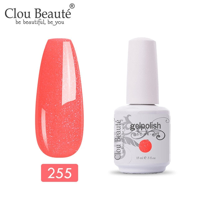 Clou Beaute Gel Nail Polish 439 Colors lakiery hybrydowe UV Gel vernis semi permanant uv Top Coat LED UV Gel Nail Polish Set