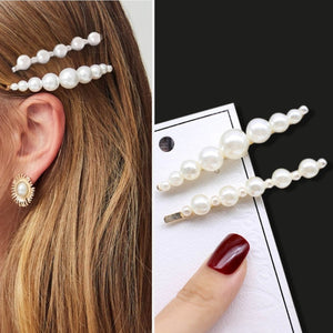 1Set Handmade Pearls Hair Clips Pin for Women Fashion Geometric Flower Barrettes Headwear Girls Sweet Hairpins Hair Accessorie