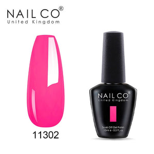 NAILCO 15ml Summer Obvious Fresh Fluorescence Color Series Gel Nail Polish Design Nail Art Glitter Manicure Set UV/LED Nails Gel