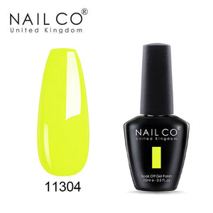 NAILCO 15ml Summer Obvious Fresh Fluorescence Color Series Gel Nail Polish Design Nail Art Glitter Manicure Set UV/LED Nails Gel