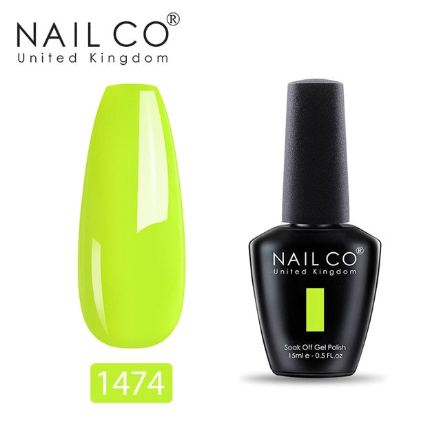 NAILCO 15ml Summer Obvious Fresh Fluorescence Color Series Gel Nail Polish Design Nail Art Glitter Manicure Set UV/LED Nails Gel