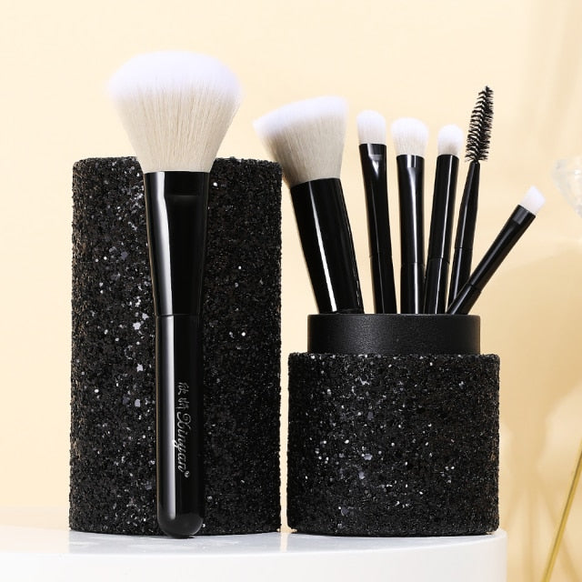 XINYAN Beginner Makeup Brush Set Blush Eyeshadow Concealer Lip Cosmetics Make up with Shiny Case Powder Foundation Beauty Tools