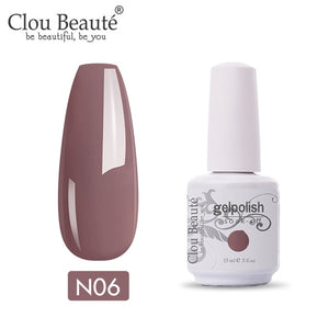 Clou Beaute Nude Series 15ml Gel Polish Nail Primer UV Semi Permanent Varnish Soak Off Nail Gel Base Top Coat Gel Nail Polish