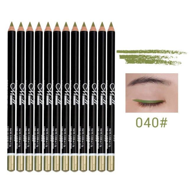 MENOW 12 Pcs/Set Waterproof Eye Pencil Makeup Pen Eyeliner Eye Pencil Waterproof Beauty Pen Eyeliner Eye Liner Pen Cosmetics