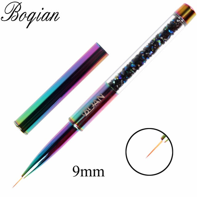BQAN Rose Gold Nail Brush UV Gel  Liner Painting Pen Acrylic Drawing Brush for Nails Gradient Rhinestone Handle Nail Art Tool