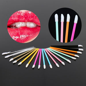 New 50pcs Maquillage Lip Make Up Disposable Brushes Pen Mascara Wands PVC Lipstick Brush Applicators Tool