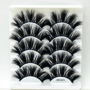 NEW 5Pair Fluffy Lashes 25mm 3d Mink Lashes Long Thick Natural False Eyelashes Lashes Vendors Makeup Mink Eyelashes