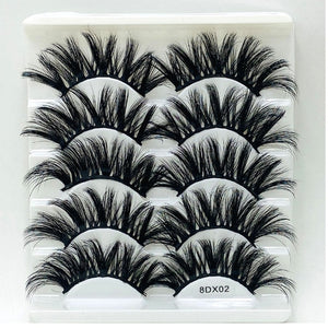 NEW 5Pair Fluffy Lashes 25mm 3d Mink Lashes Long Thick Natural False Eyelashes Lashes Vendors Makeup Mink Eyelashes