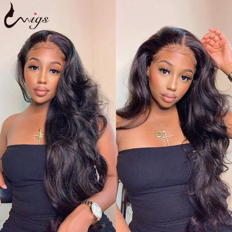 UWIGS 4/27 Highlight Wig Brazilian Body Wave Wig Highlight Lace Front Human Hair Wigs Honey Blonde Ombre Lace Front Wig Remy