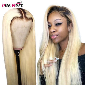 613 Blonde Lace Front Wig Honey Blonde Middle Part Straight Human Hair Wigs 28 30 inch Transparent Glueless Wigs For Women 180%