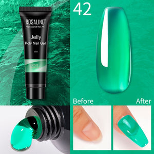 ROSALIND Poly Nail Gel Jelly Glaze Colors Extension Gel For Nails Art Design For Nail Builder Semi Permanent Hybrid Varnishes