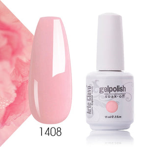 Arte Clavo Gel Lak Nail Polish LED&UV Hybrid Nail Gel 15ml Glitter Fast Dry Manicure 455 Colors Varnish Pink Nude Semi Permanent