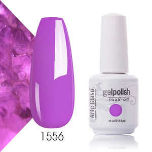 Arte Clavo Gel Lak Nail Polish LED&UV Hybrid Nail Gel 15ml Glitter Fast Dry Manicure 455 Colors Varnish Pink Nude Semi Permanent