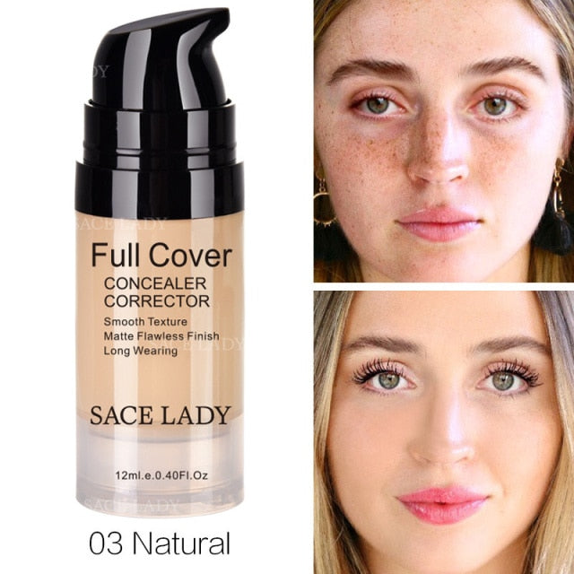 SACE LADY Full Cover Concealer Cream Waterproof Makeup Liquid Corrector Eye Dark Circles Make Up Face Base Cosmetics Wholesale