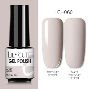 LILYCUTE 7ML Matte Top Coat Varnish For Nail Art Matte Color Gel Matte Top Coat Need Soak-Off UV Lamp Gel Nail Skin Care Hybrid