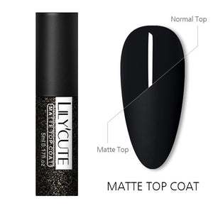 LILYCUTE 7ML Matte Top Coat Varnish For Nail Art Matte Color Gel Matte Top Coat Need Soak-Off UV Lamp Gel Nail Skin Care Hybrid