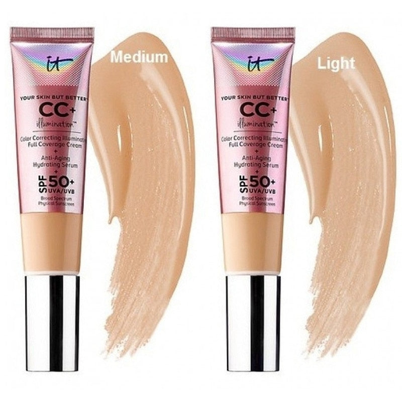 For Face It cosmetic It Your Skin But Better CC+ illumination Color Correcting illuminating Full Coverage Cream spf 50+ uva/uvb