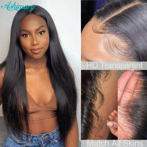 30 Inch Transparent Lace Wigs HD Lace Frontal Wig For Black Women 360 Lace Front Human Hair Wig 6x6 Lace Closure Wig