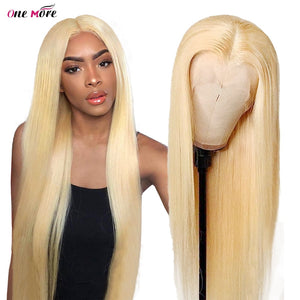 613 Blonde Lace Front Wig Honey Blonde Middle Part Straight Human Hair Wigs 28 30 inch Transparent Glueless Wigs For Women 180%