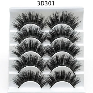 Dramatic Mink Lashes 5 Pairs 3D Mink Eyelashes Natural Fluffy Volume,Makeup Faux Cils Mink Lashes Pack in bulk,eyelash packaging