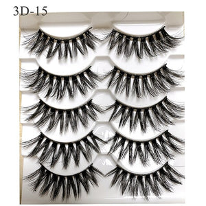 Dramatic Mink Lashes 5 Pairs 3D Mink Eyelashes Natural Fluffy Volume,Makeup Faux Cils Mink Lashes Pack in bulk,eyelash packaging