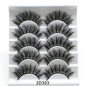 Dramatic Mink Lashes 5 Pairs 3D Mink Eyelashes Natural Fluffy Volume,Makeup Faux Cils Mink Lashes Pack in bulk,eyelash packaging