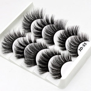 Dramatic Mink Lashes 5 Pairs 3D Mink Eyelashes Natural Fluffy Volume,Makeup Faux Cils Mink Lashes Pack in bulk,eyelash packaging