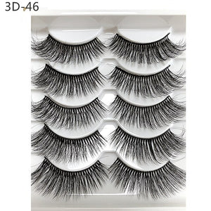 Dramatic Mink Lashes 5 Pairs 3D Mink Eyelashes Natural Fluffy Volume,Makeup Faux Cils Mink Lashes Pack in bulk,eyelash packaging