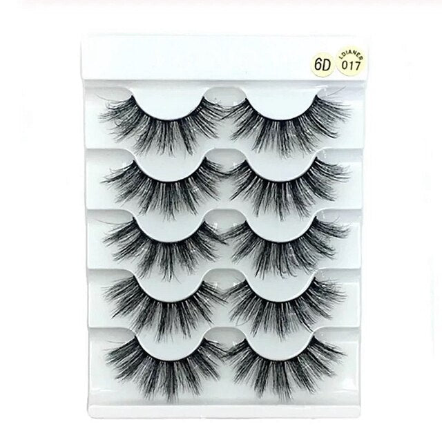 Dramatic Mink Lashes 5 Pairs 3D Mink Eyelashes Natural Fluffy Volume,Makeup Faux Cils Mink Lashes Pack in bulk,eyelash packaging