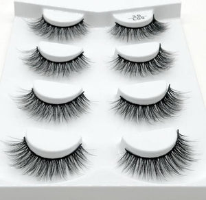 2/ 4/ 6pairs natural false eyelashes fake lashes long makeup 3d mink lashes eyelash extension mink eyelashes for beauty 08