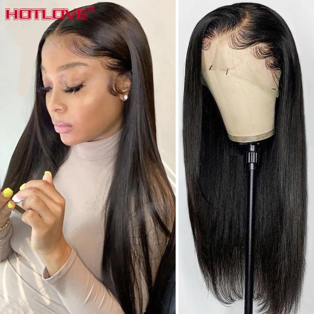 13x4 Lace Front Human Hair Wigs For Black Women 150% Density Brazilian Straight Hair Lace Frontal Wigs With Baby Hair Remy Hair
