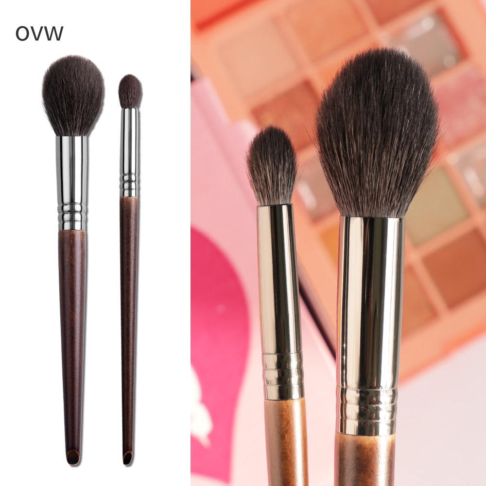 OVW Goat Hair Profesional Brush Makeup Kit Set Natural Brochas Maquillaje Make Up Tapered Blender Highlight Brush Blusher