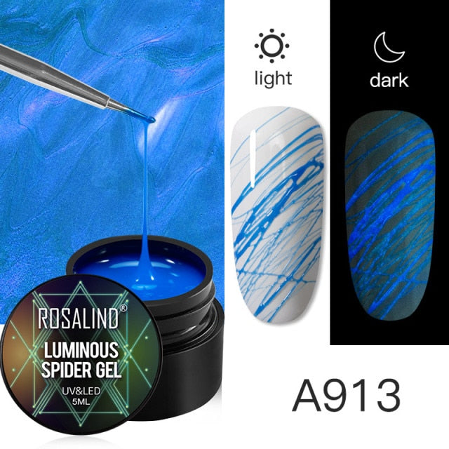 ROSALIND Spider Gel Polish UV  Line For Nails Art Colors Painting Gel Nail Polish Spider Gel Lacquer Web Stickers Gel Nail Polis